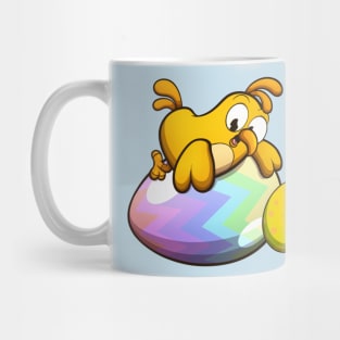 Cute Little Easter Chick With Easter Eggs Mug